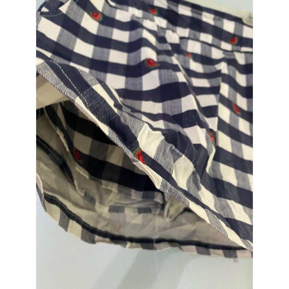 Sara Studio Petites Navy Gingham Watermelon Skort